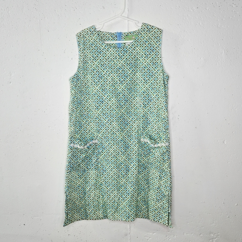 Lilly Pulitzer Blue and Green Patterned Dress